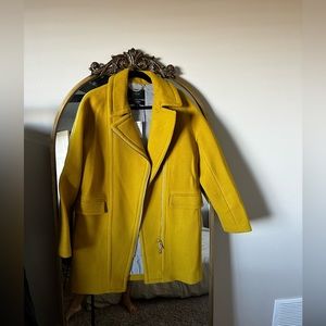 J crew wool coat yellow woman-size 8